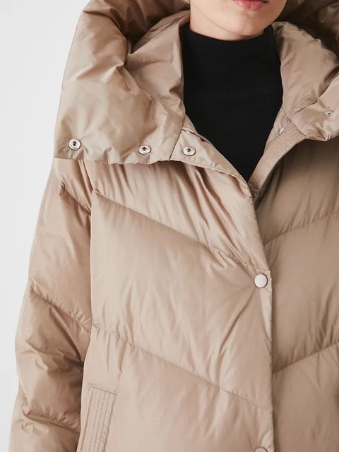 Medicine płaszcz puchowy damski kolor beżowy zimowy