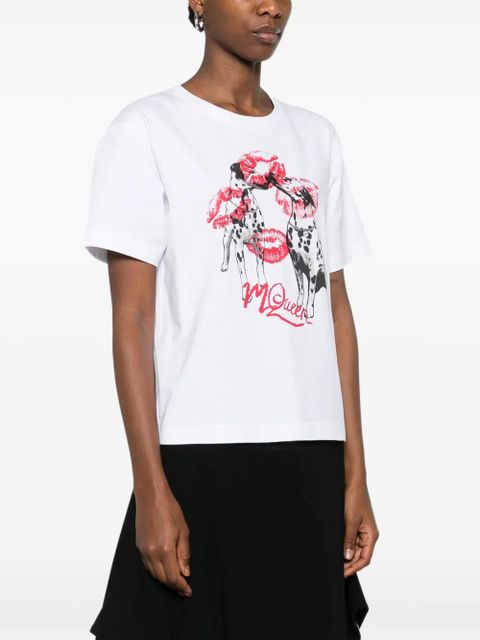 Alexander McQueen dalmatian-print T-shirt - White - zdjęcie produktu nr 2