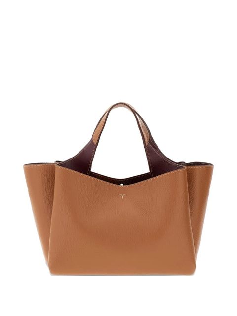 Tod's double handle leather handbag - Brown