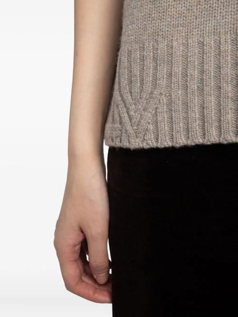 Zadig&Voltaire knitted sleeveless vest - Neutrals
