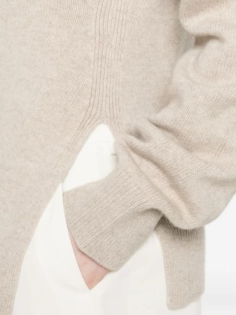 Jil Sander asymmetric-hem wool sweater - Neutrals
