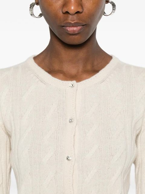 Blumarine cable-knit buttoned knitwear - Neutrals
