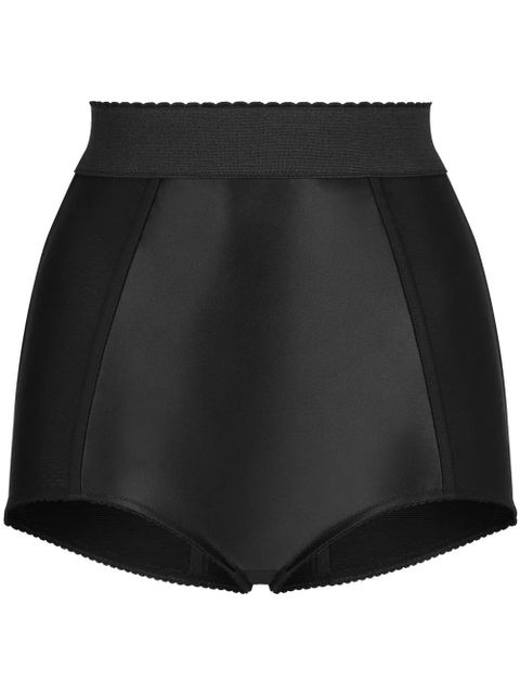 Dolce & Gabbana high-waisted scallop-edge briefs - Black - zdjęcie produktu nr 1