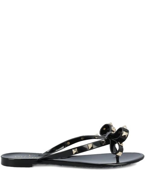 Valentino Garavani rockstud bow-detai sandals - Black - zdjęcie produktu nr 1