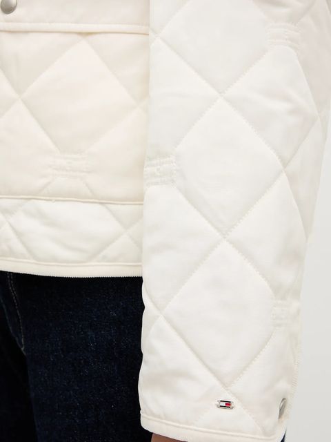 Tommy Hilfiger kurtka kolor beżowy przejściowa WW0WW47998