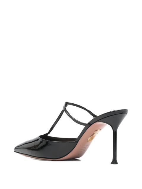 Aquazzura T-strap heeled mules - Black
