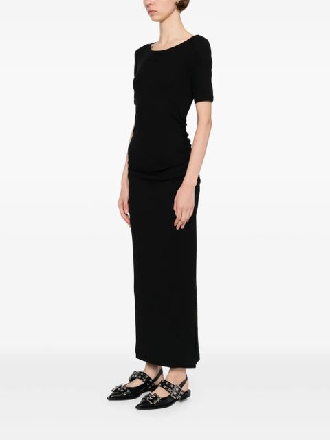 GANNI ribbed dress - Black