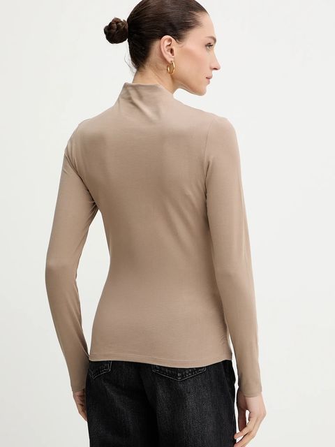 Levi's longsleeve kolor brązowy z półgolfem 003Q6