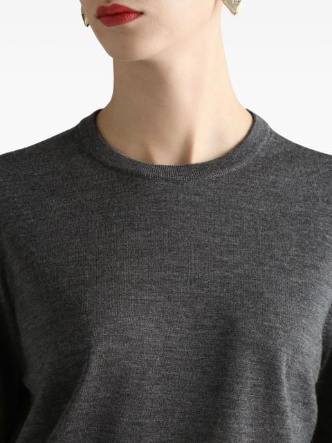 Dolce & Gabbana logo-embroidered sweater - Grey