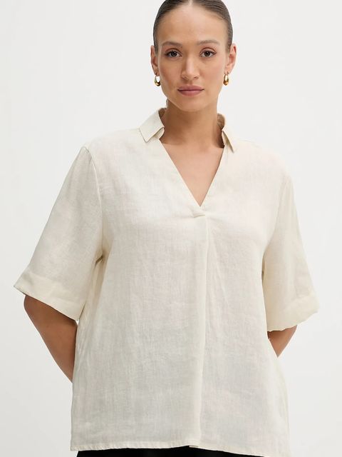 United Colors of Benetton bluzka lniana - zdjęcie produktu nr 1