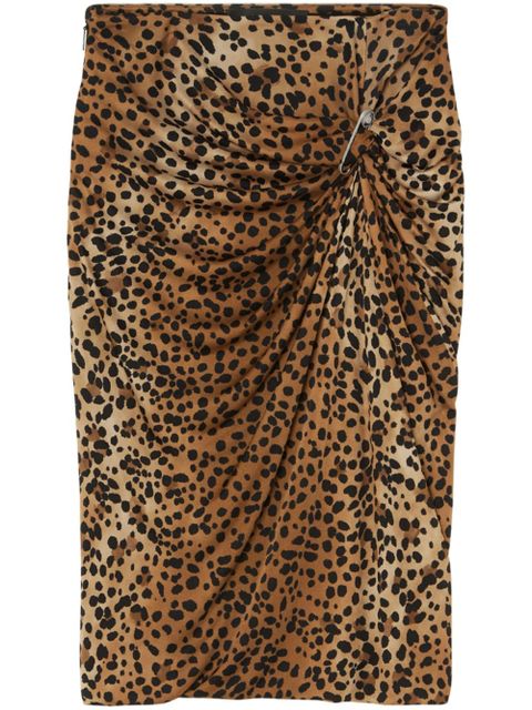Versace leopard-print mini skirt - Brown - zdjęcie produktu nr 1