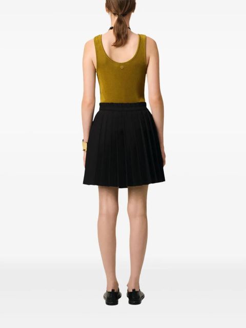 AMI Paris pleated mini skirt - Black