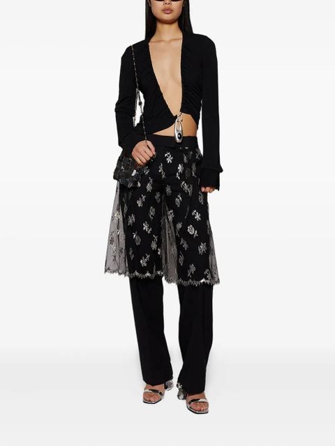 Christopher Esber floral-lace trousers - Black - zdjęcie produktu nr 2