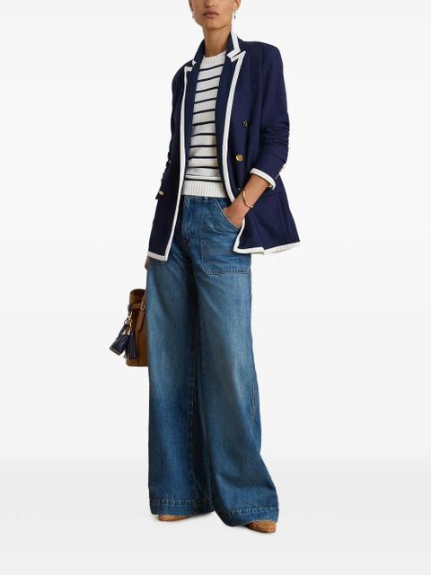 Lauren Ralph Lauren patch-pocket wide-leg jeans - Blue