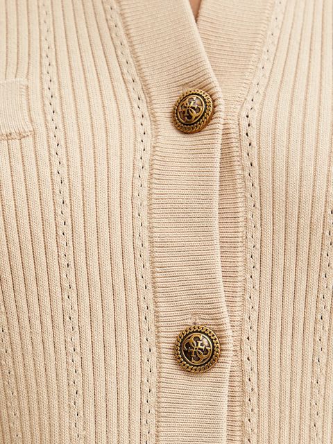 Guess kardigan EMMIE damski kolor beżowy lekki W5YR09 Z0130