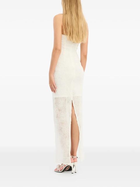ROTATE BIRGER CHRISTENSEN floral mesh tube dress - White