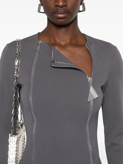 The Attico zipped mini dress - Grey - zdjęcie produktu nr 2