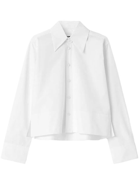 Jil Sander oversized-collar cotton shirt - White - zdjęcie produktu nr 1