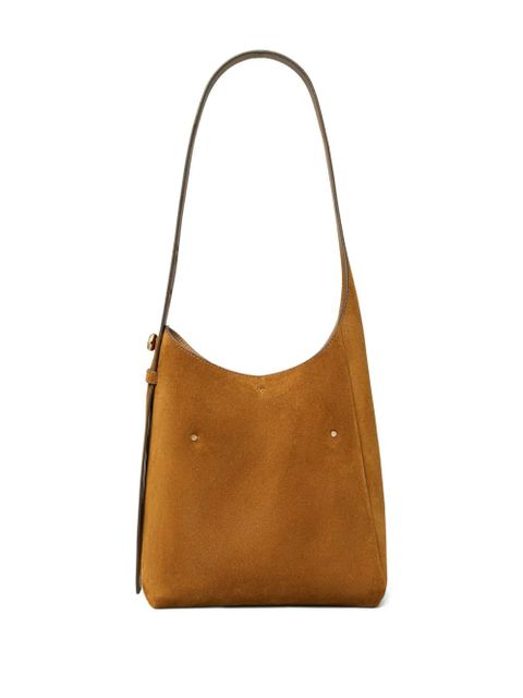 Tory Burch small Romy suede tote bag - Brown