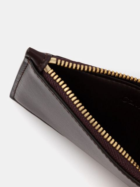 Calvin Klein portfel skórzany damski kolor bordowy LV04F1076G