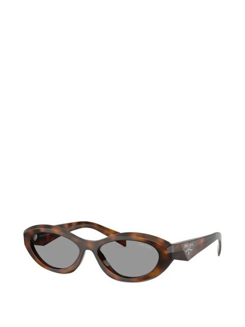 Prada Eyewear oval-frame sunglasses - Brown - zdjęcie produktu nr 2
