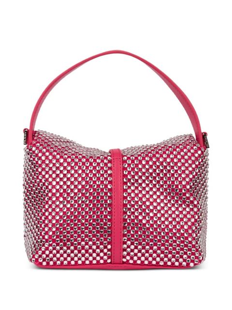 GCDS mini Mega Comma crystal-embellished G-Lock clutch bag - Pink