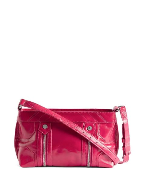 Zadig&Voltaire Sunny Mood zipped patent satchel bag - Pink