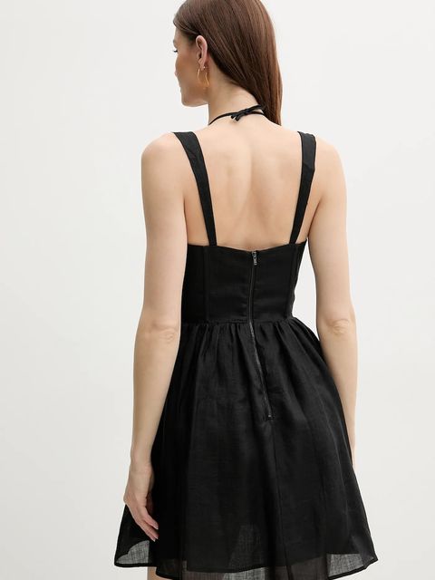 Bardot sukienka ESRA kolor czarny mini rozkloszowana 59840DB