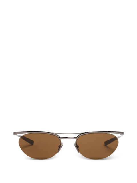 Saint Laurent Eyewear oval-frame sunglasses - Grey - zdjęcie produktu nr 1