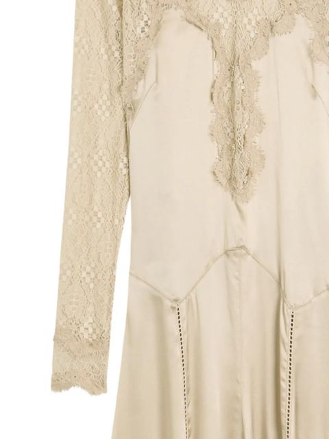 ISABEL MARANT Dolores lace-embellished maxi dress - Neutrals