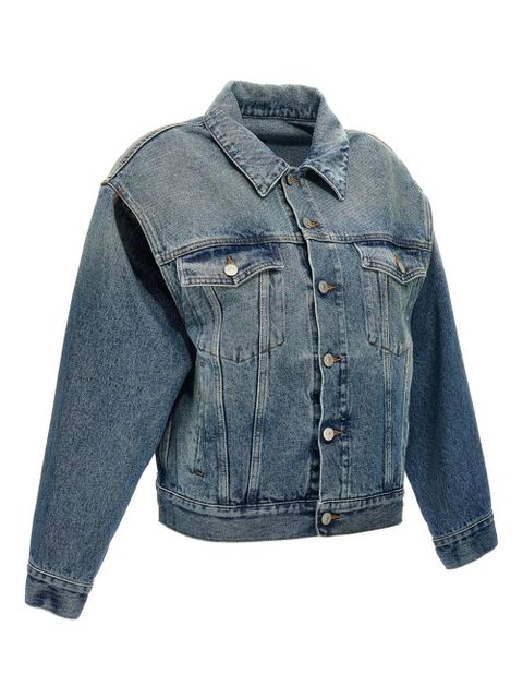 MM6 Maison Margiela cut-out denim jacket - Blue - zdjęcie produktu nr 2