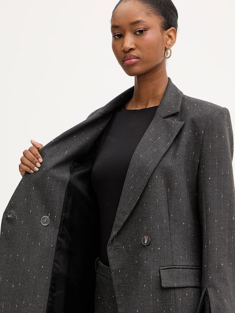 Haveone marynarka kolor szary dwurzędowa JGE-P031