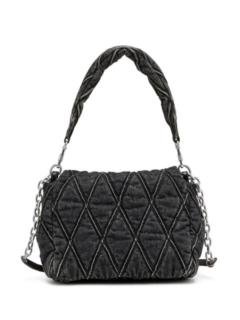 Diesel Charm-D L denim shoulder bag - Black - zdjęcie produktu nr 2