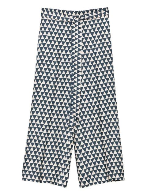 Max Mara triangle-pattern silk trousers - Neutrals - zdjęcie produktu nr 1
