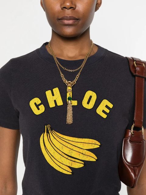 Chloé banana-print T-shirt - Blue