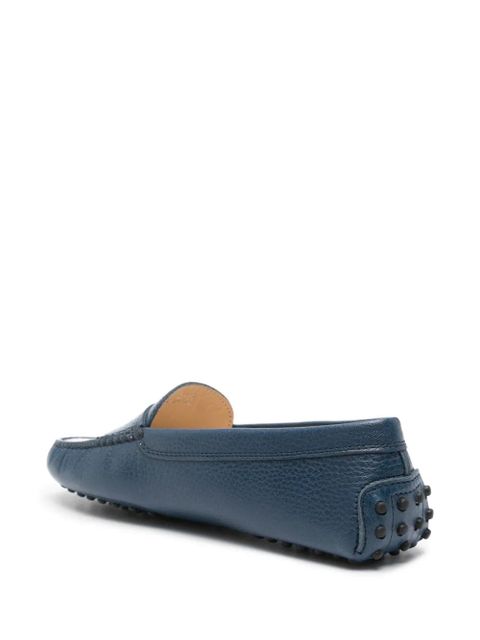 Tod's Gommino pebble-grain leather loafers - Blue