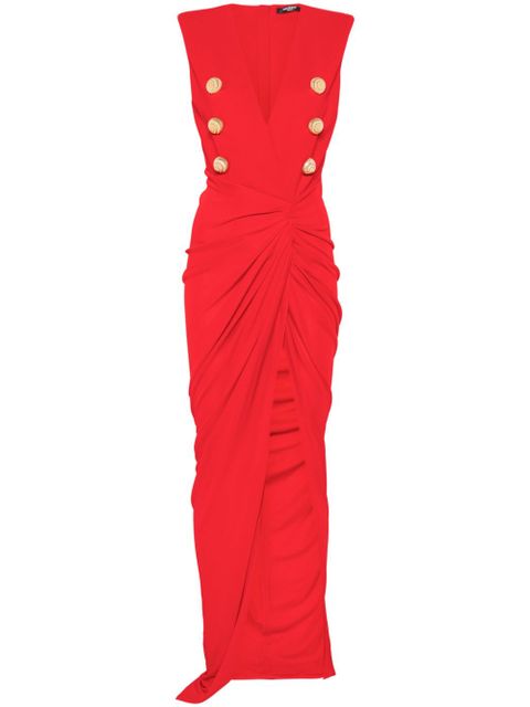 Balmain crepe tailored maxi dress