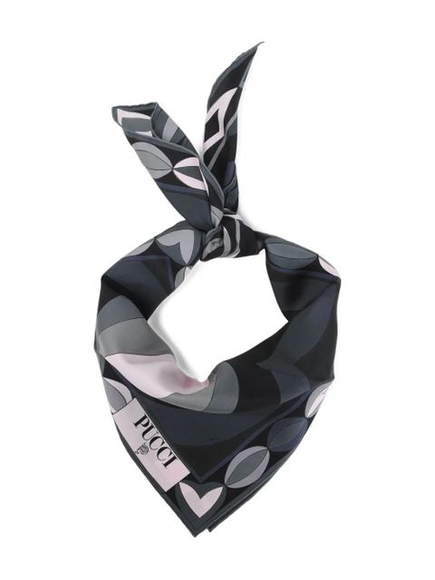 PUCCI geometric-pattern silk scarf - Black