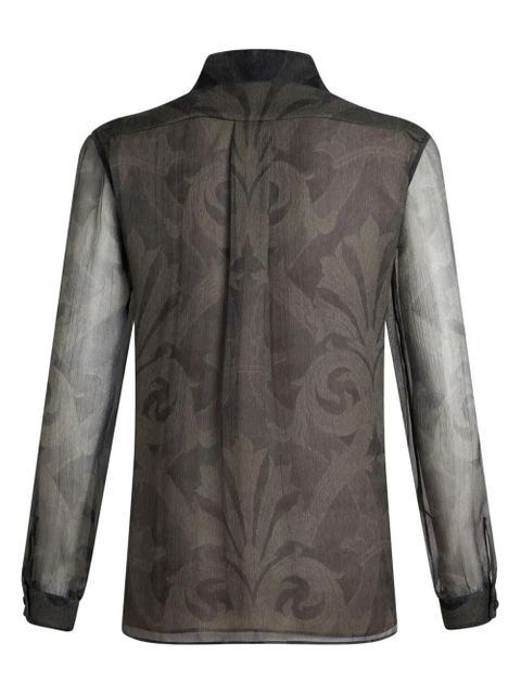 ETRO printed ruched shirt - Grey - zdjęcie produktu nr 2