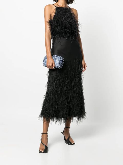 Cult Gaia Joey ostrich feather blouse - Black - zdjęcie produktu nr 2