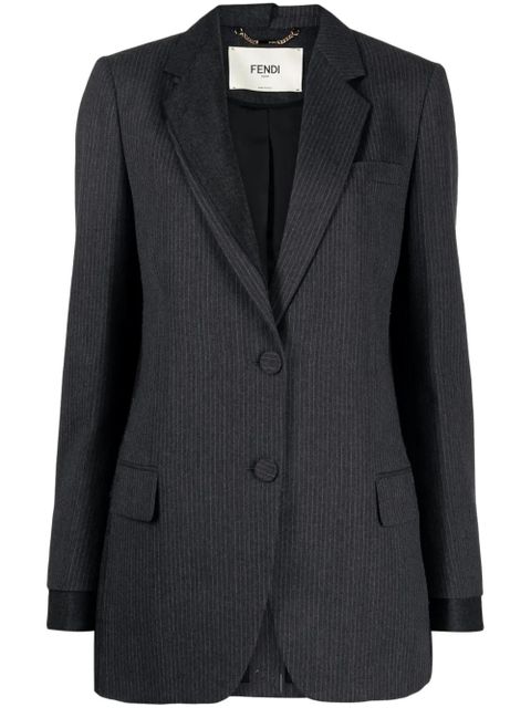 FENDI pinstripe wool blazer - Grey - zdjęcie produktu nr 1