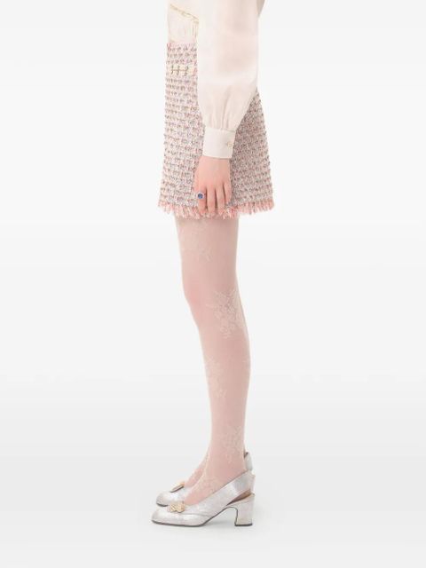 Valentino Garavani mini Ribbon Tweed skirt - Pink