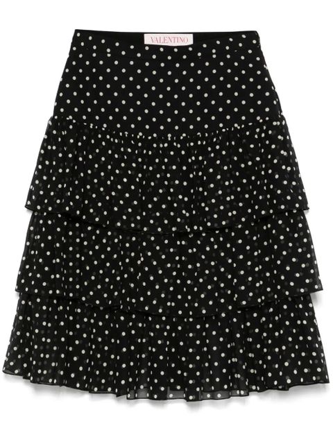 Valentino Garavani polka-dot mini skirt - Black - zdjęcie produktu nr 1