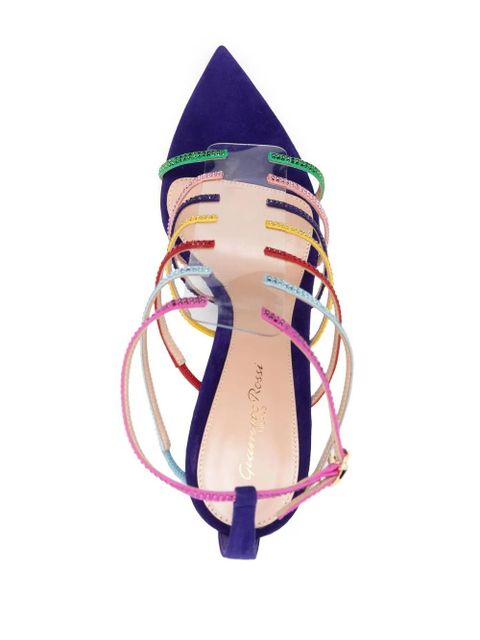 Gianvito Rossi Mirage 105mm crystal-embellished sandals - Purple