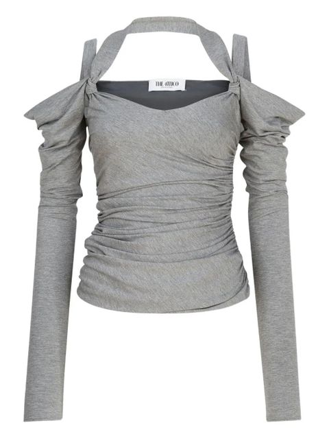 The Attico off-shoulder draped top - Grey - zdjęcie produktu nr 1