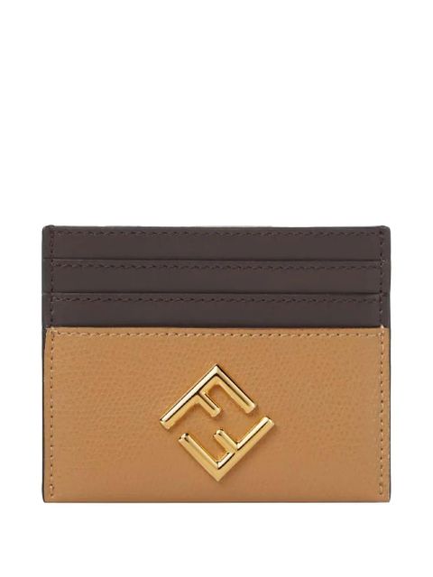 FENDI FF Diamonds logo-plaque card wallet - Neutrals - zdjęcie produktu nr 1