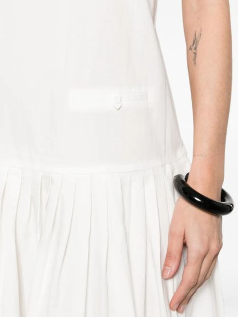 St. Agni pleated midi dress - White