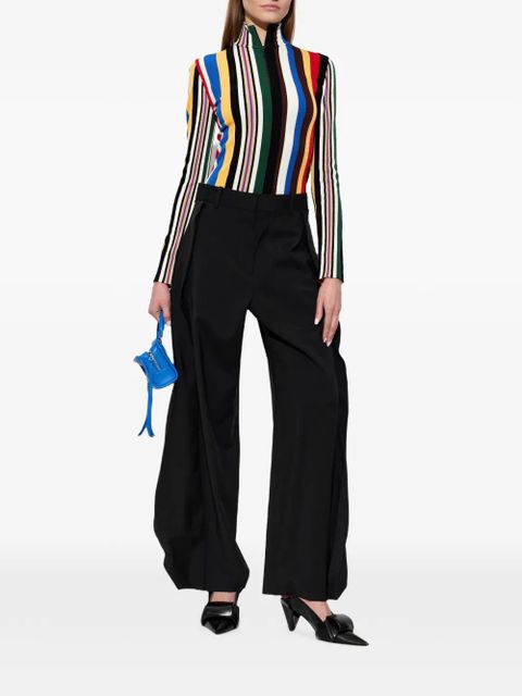 LOEWE Origami pointed-toe leather pumps - Black - zdjęcie produktu nr 2