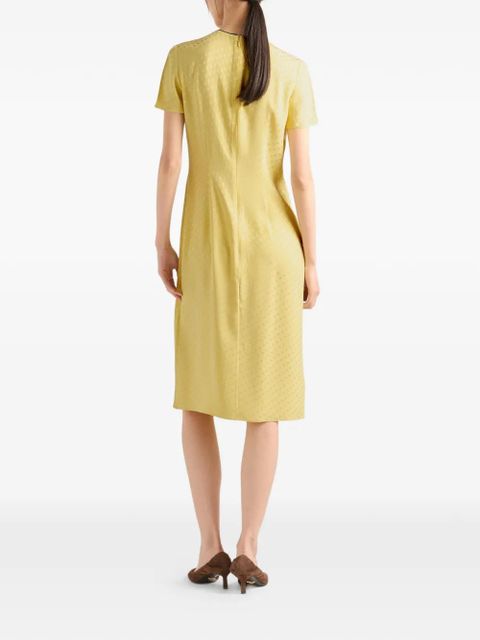 Prada polka-dot satin dress - Yellow