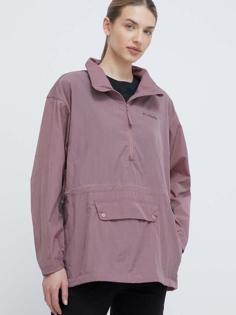 Columbia kurtka Paracutie damska kolor fioletowy przejściowa oversize 2071161 - zdjęcie produktu nr 1